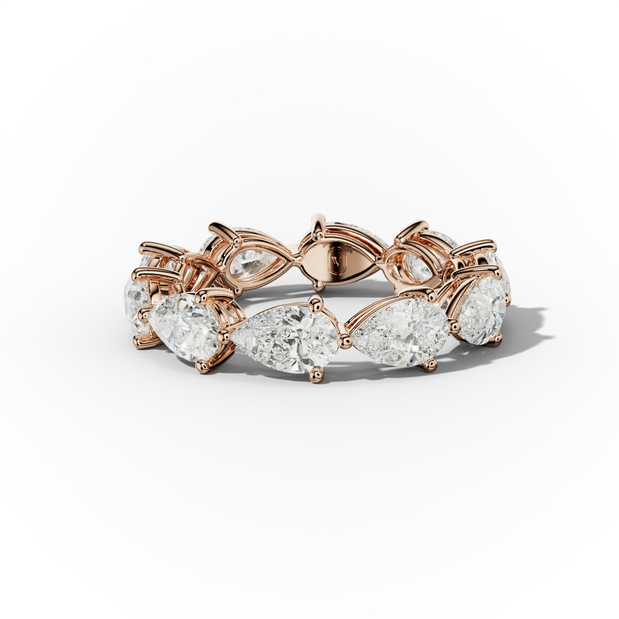 4.0 Carat East West Pear Shape Diamond Eternity Band