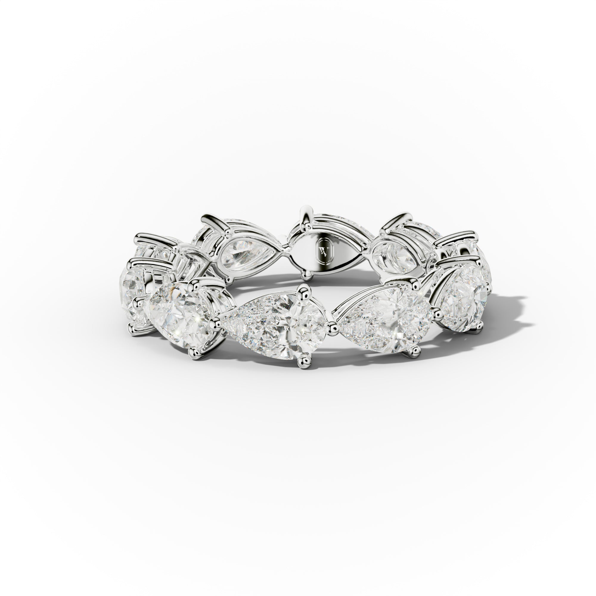 4.0 Carat East West Pear Shape Diamond Eternity Band