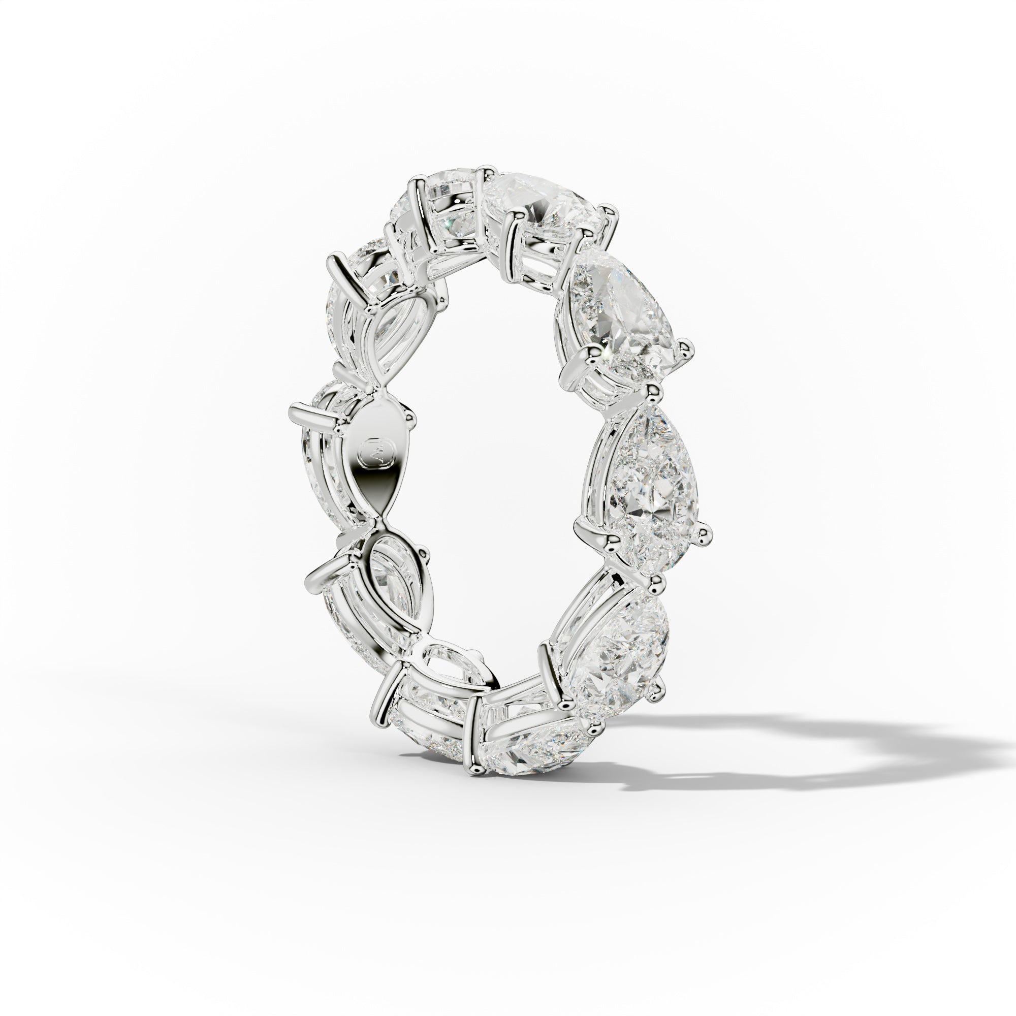 4.0 Carat East West Pear Shape Diamond Eternity Band