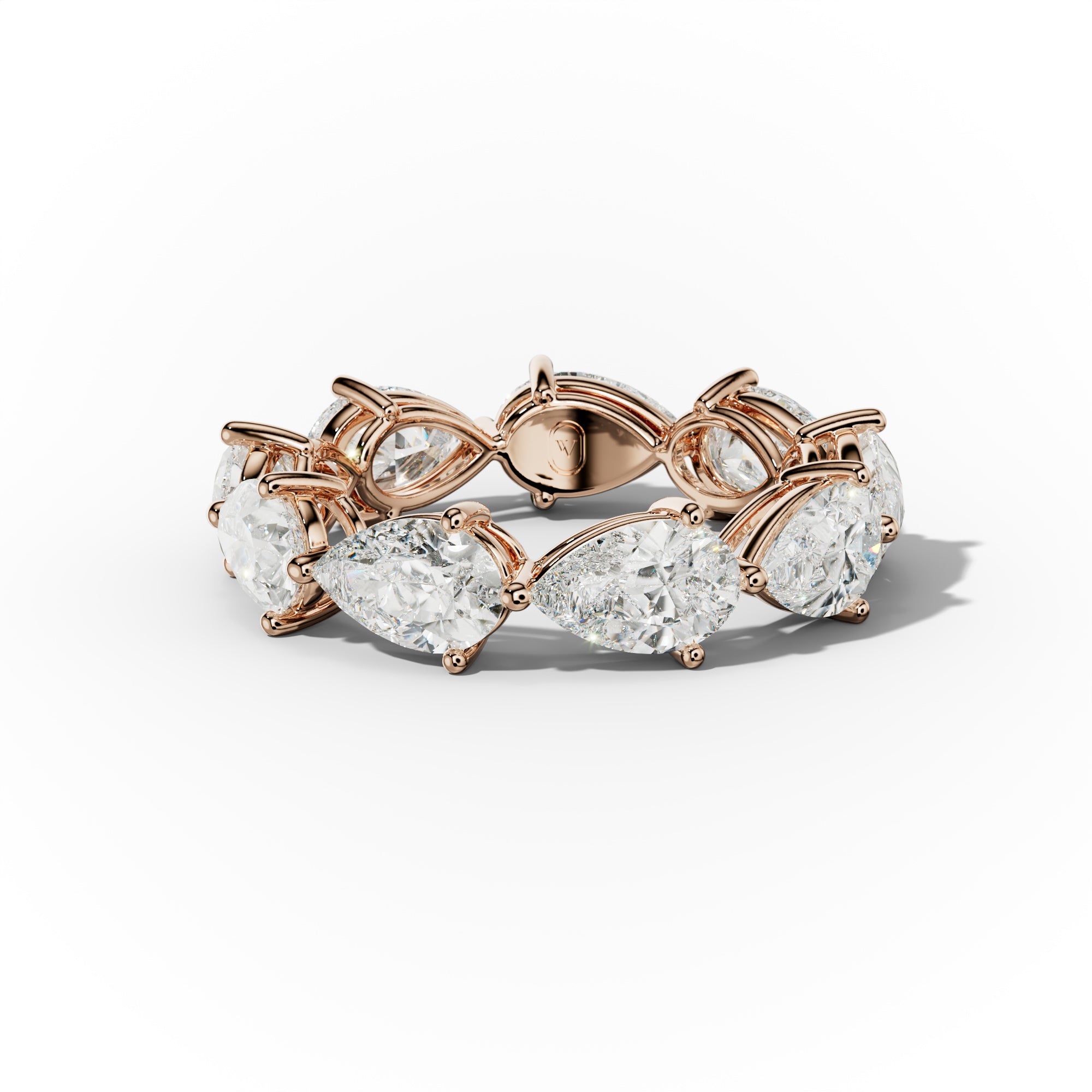 5.0 Carat East West Pear Shape Diamond Eternity Band