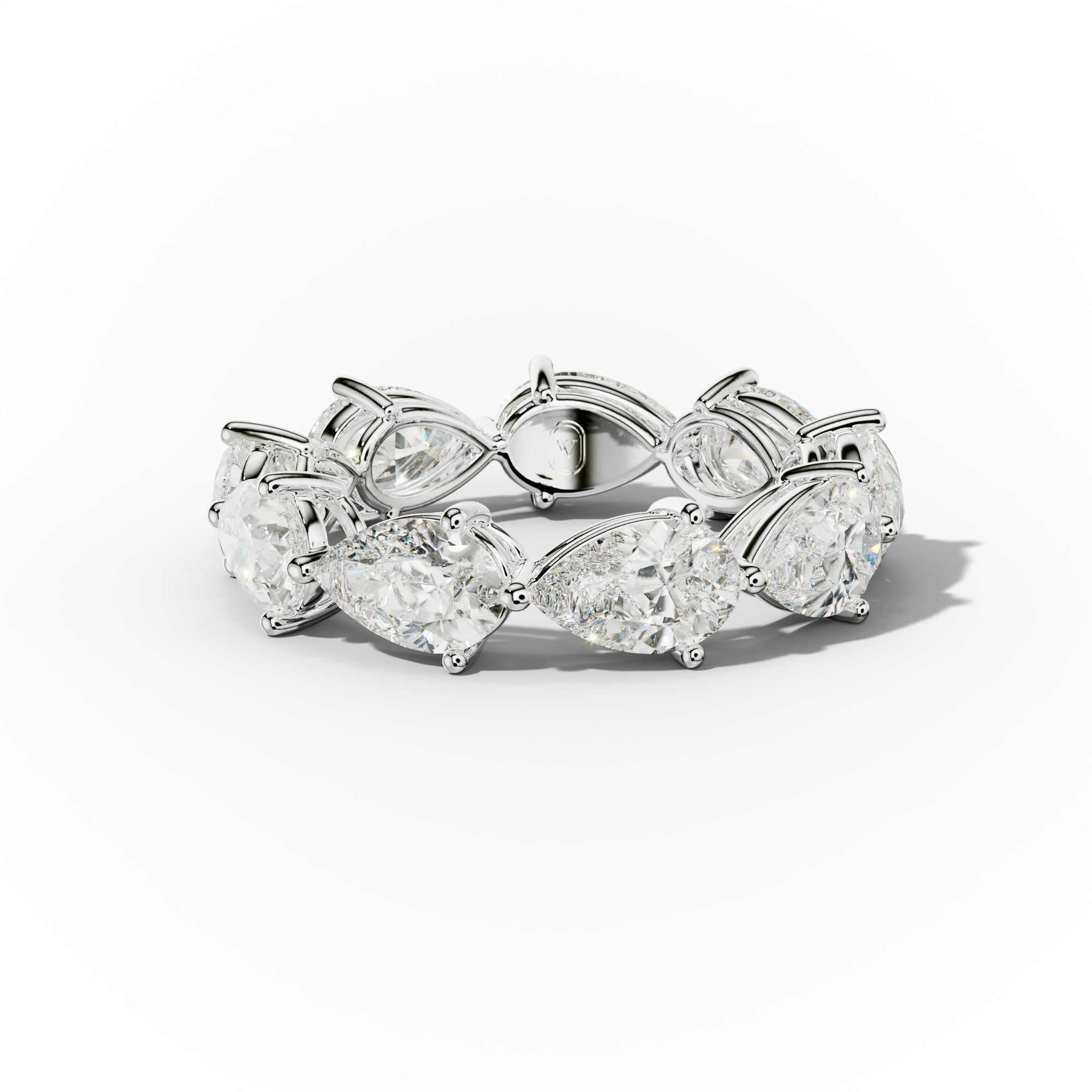 5.0 Carat East West Pear Shape Diamond Eternity Band