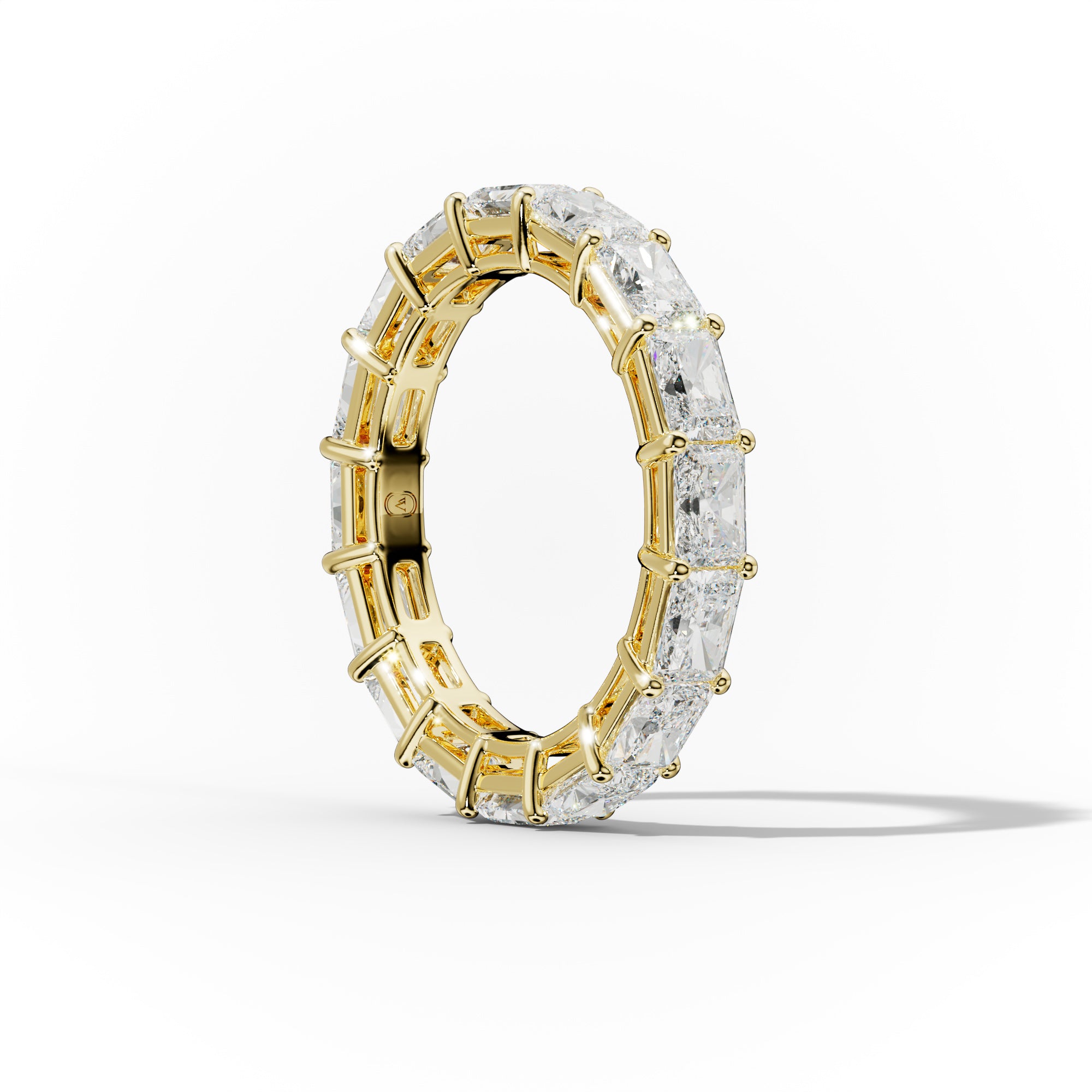 4.0 Carat East West Radiant Cut Diamond Eternity Band Shared Prong