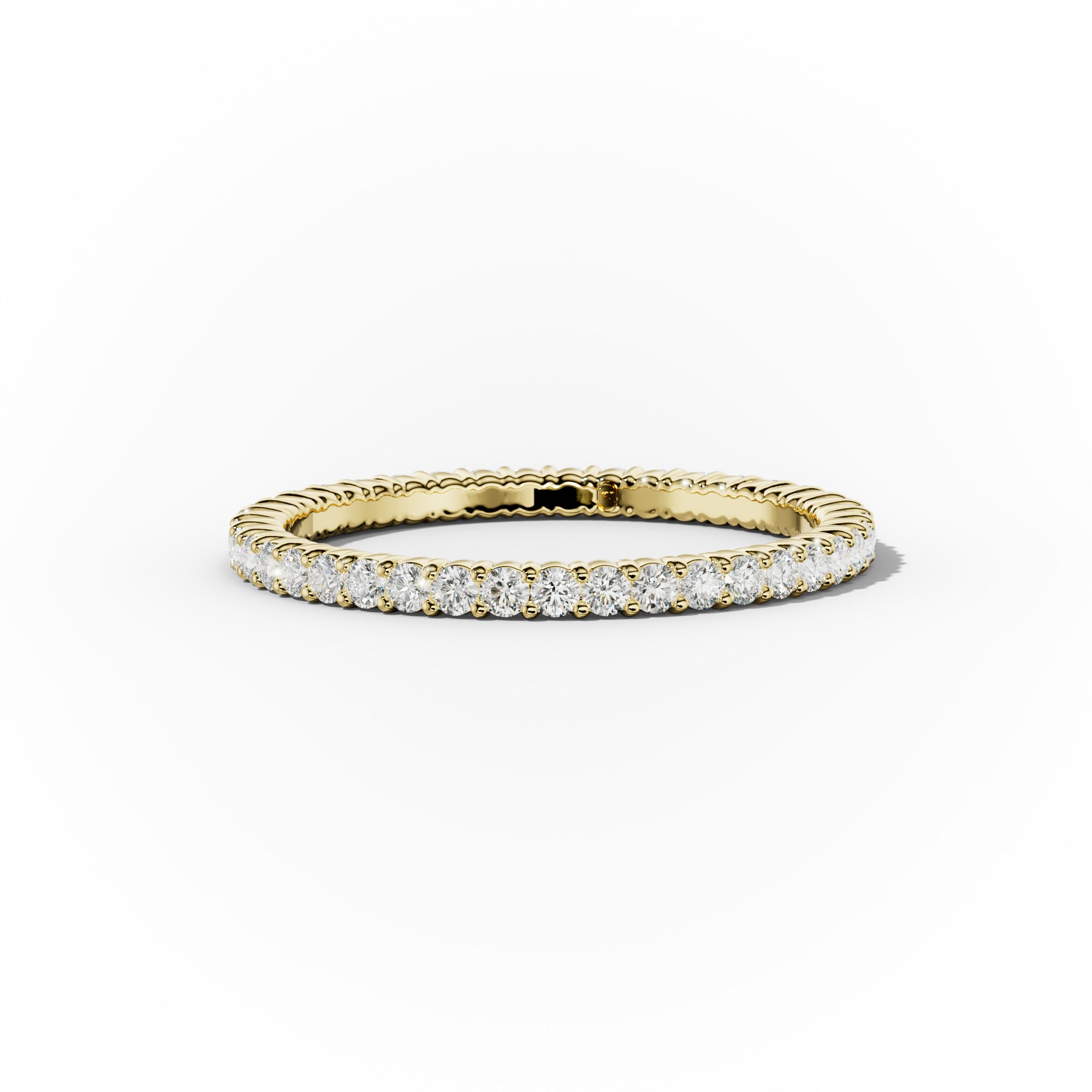 1/2 Carat Round Cut Diamond Classic Eternity Band Shared Prong