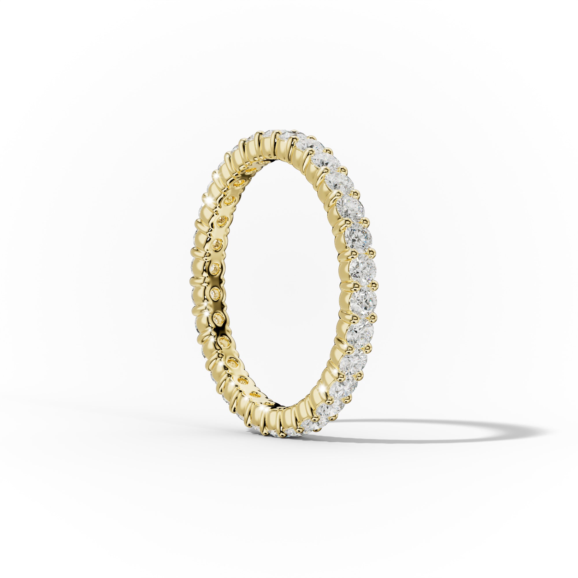 1.0 Carat Round Cut Diamond Classic Eternity Band Shared Prong