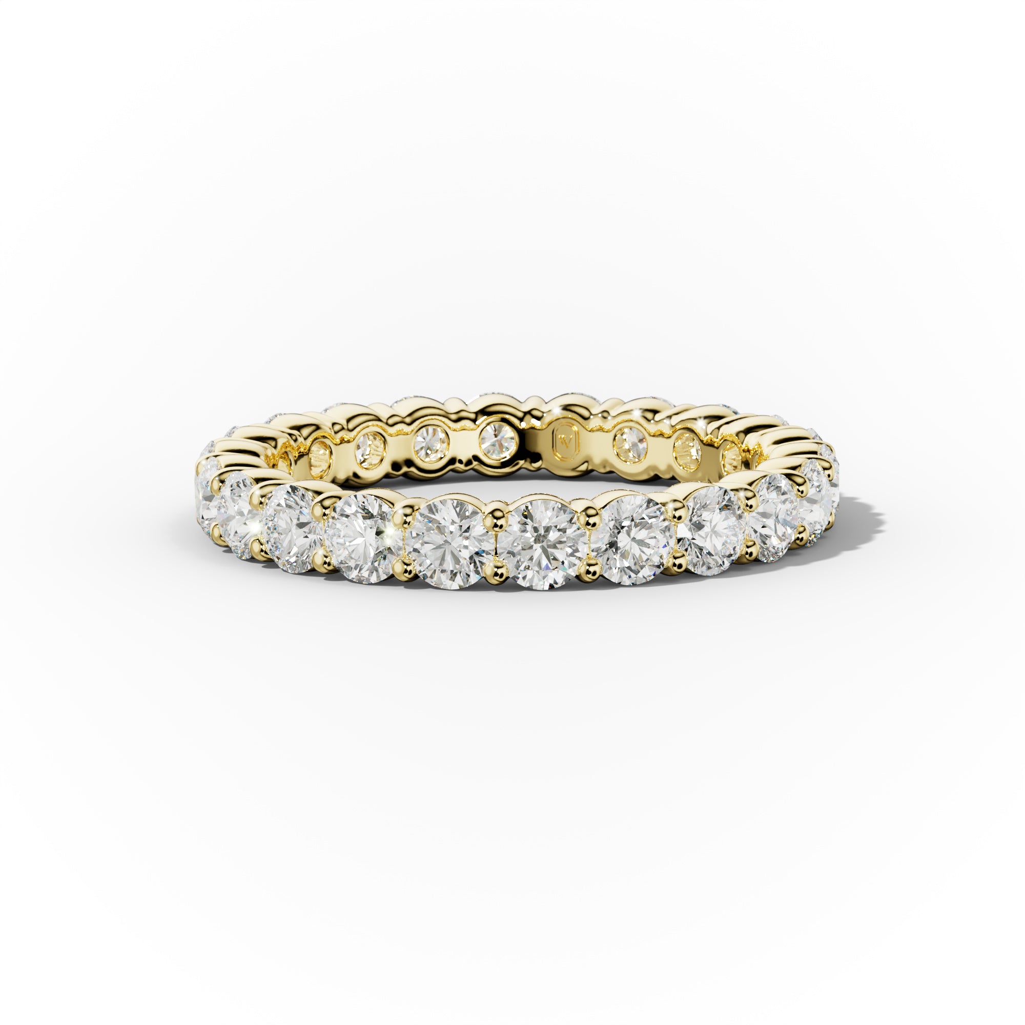 2.0 Carat Round Cut Diamond Classic Eternity Band Shared Prong