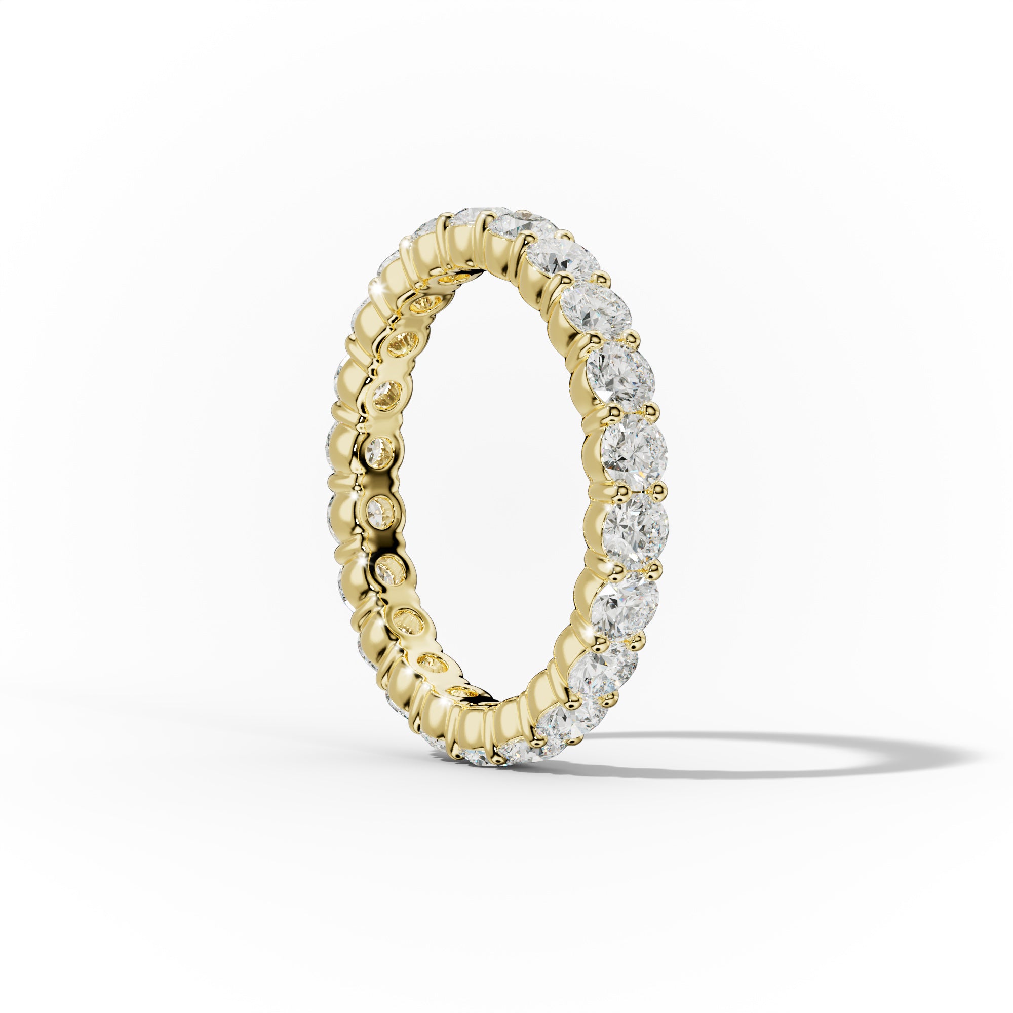 2.0 Carat Round Cut Diamond Classic Eternity Band Shared Prong