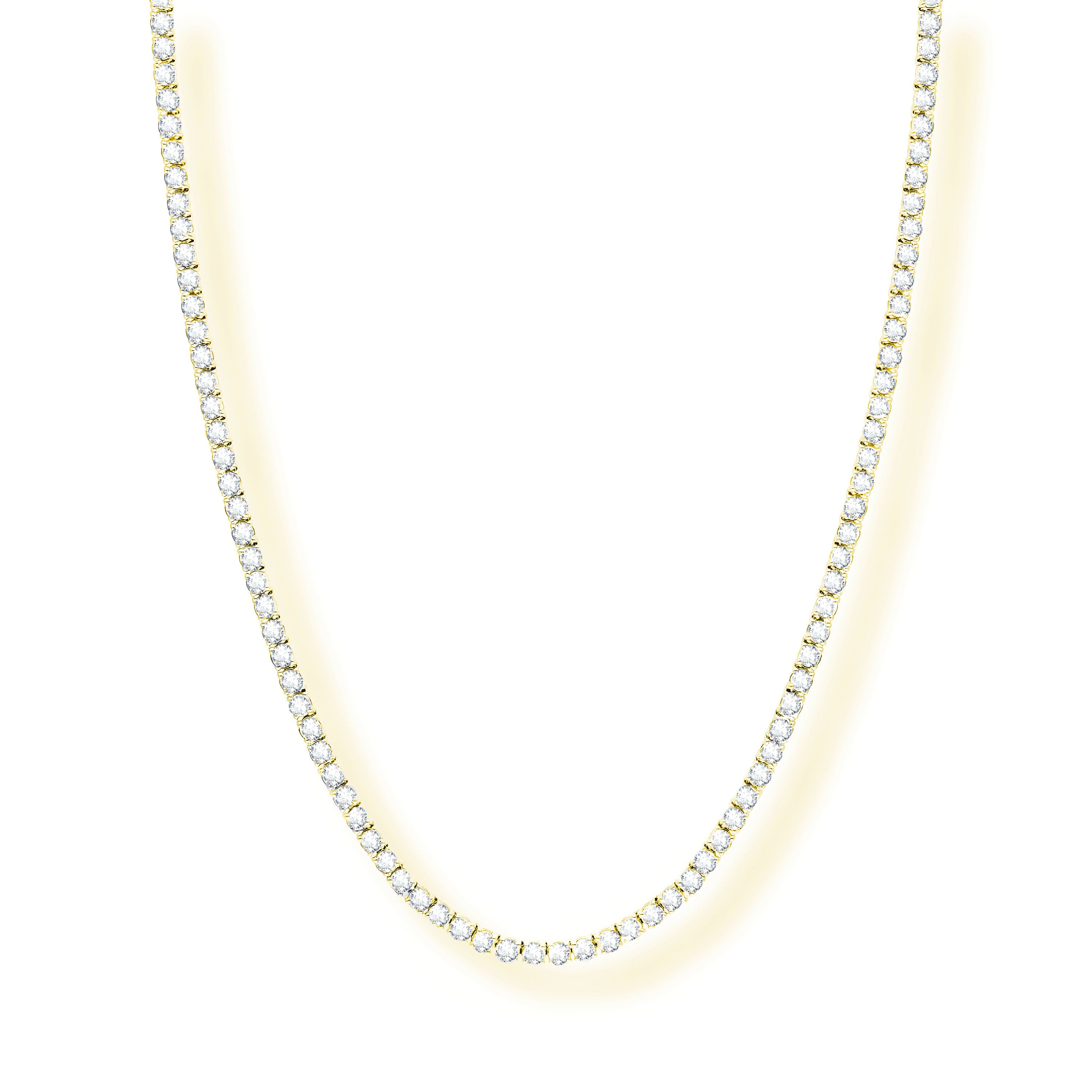 Four Prong Classic Diamond Tennis Necklace-VIRABYANI
