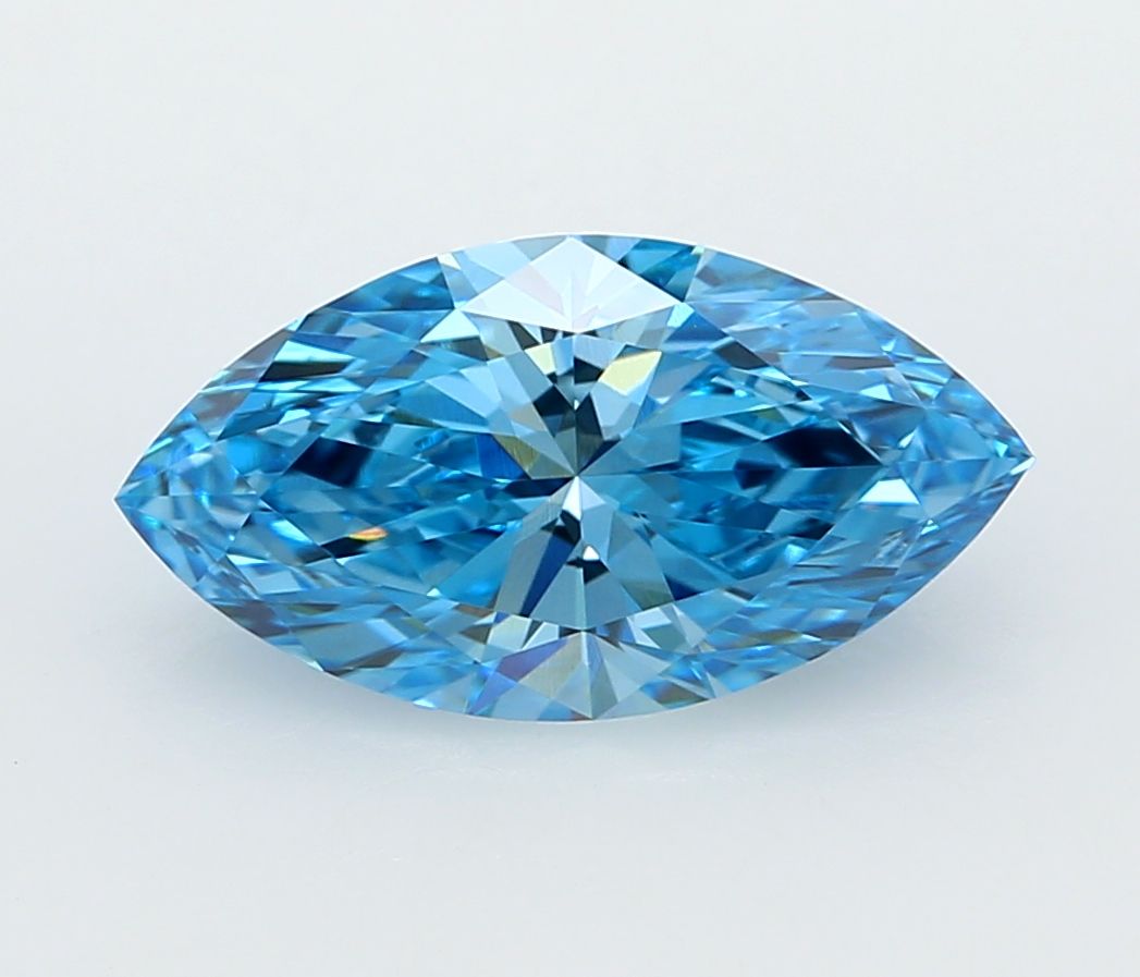 2.52 Carat Marquise Cut Fancy Blue