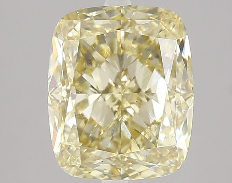 4.01 Carat Cushion Cut Fancy Yellow