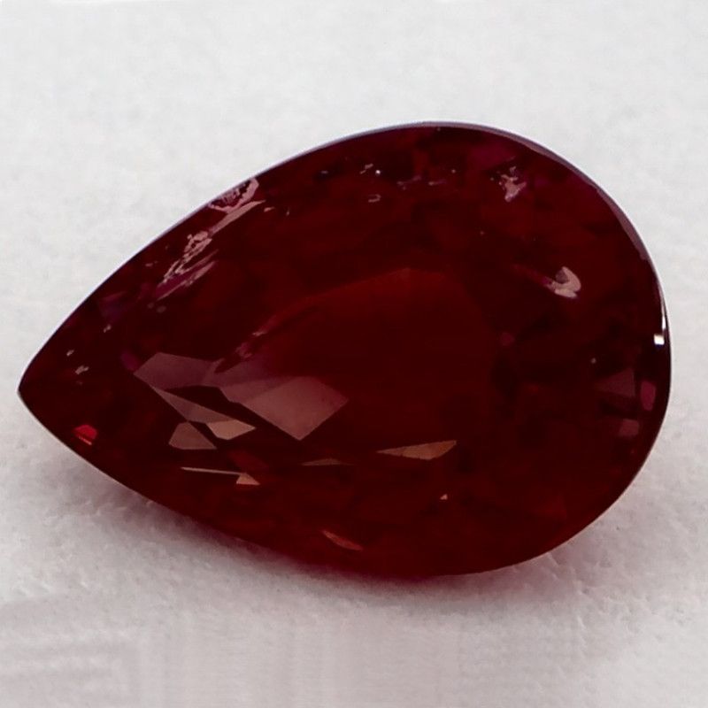 1.24 Carat Pear Cut Red Ruby