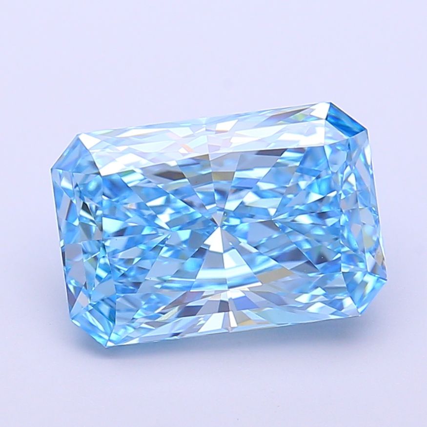 4.02 Carat Radiant Cut Fancy Blue