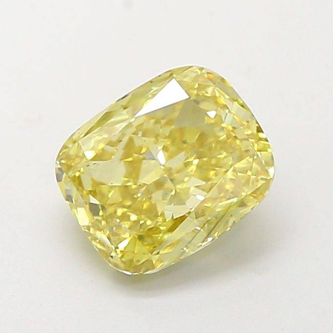 1.69 Carat Cushion Cut Fancy Yellow
