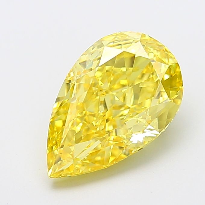 3.52 Carat Pear Cut Fancy Yellow