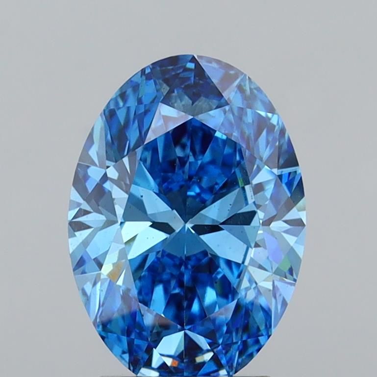3.08 Carat Oval Cut Fancy Blue