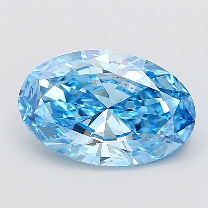 3.51 Carat Oval Cut Fancy Blue