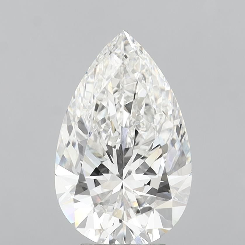 5.33 Carat F-VVS2 Pear Lab Diamond