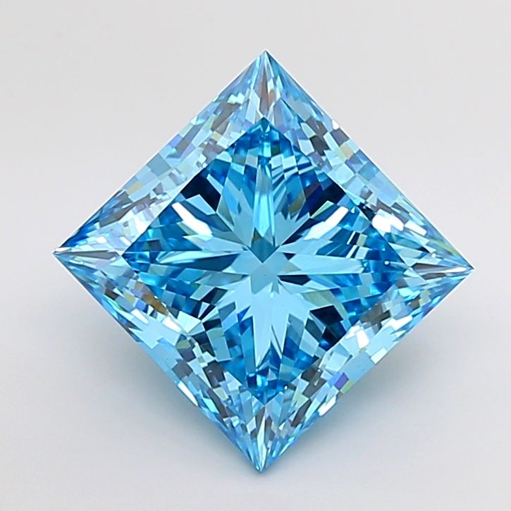 9.12 Carat Princess Cut Fancy Blue