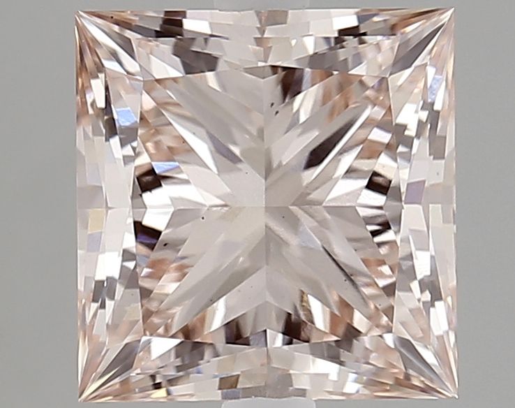 3.83 Carat Princess Cut Fancy Pink