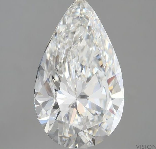 5.44 Carat G-VS1 Pear Lab Diamond