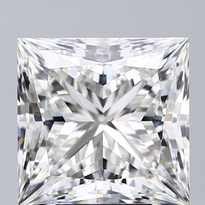 6.54 Carat F-VVS2 Princess Lab Diamond