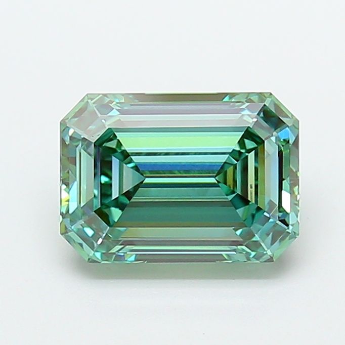 3.03 Carat Emerald Cut Fancy Green