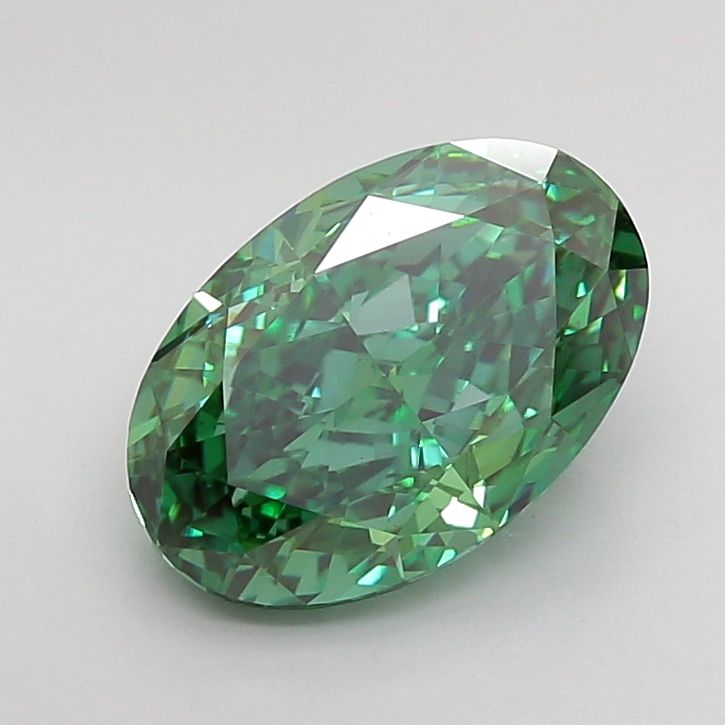 3.01 Carat Oval Cut Fancy Green