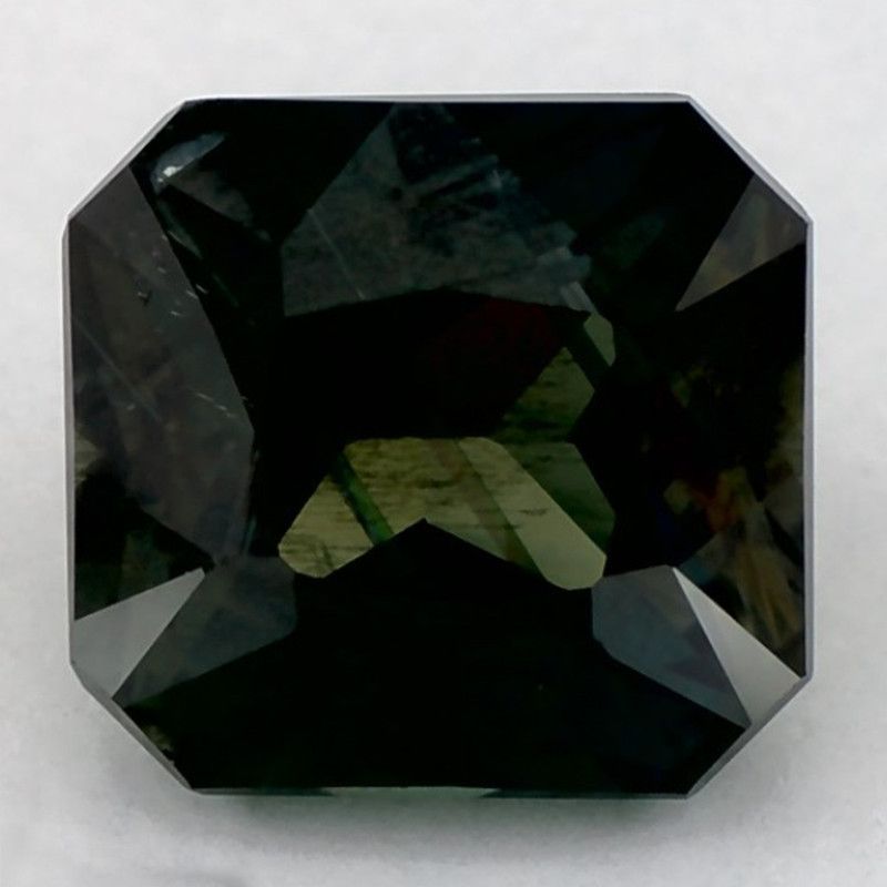 2.61 Carat Radiant  Cut Green Sapphire