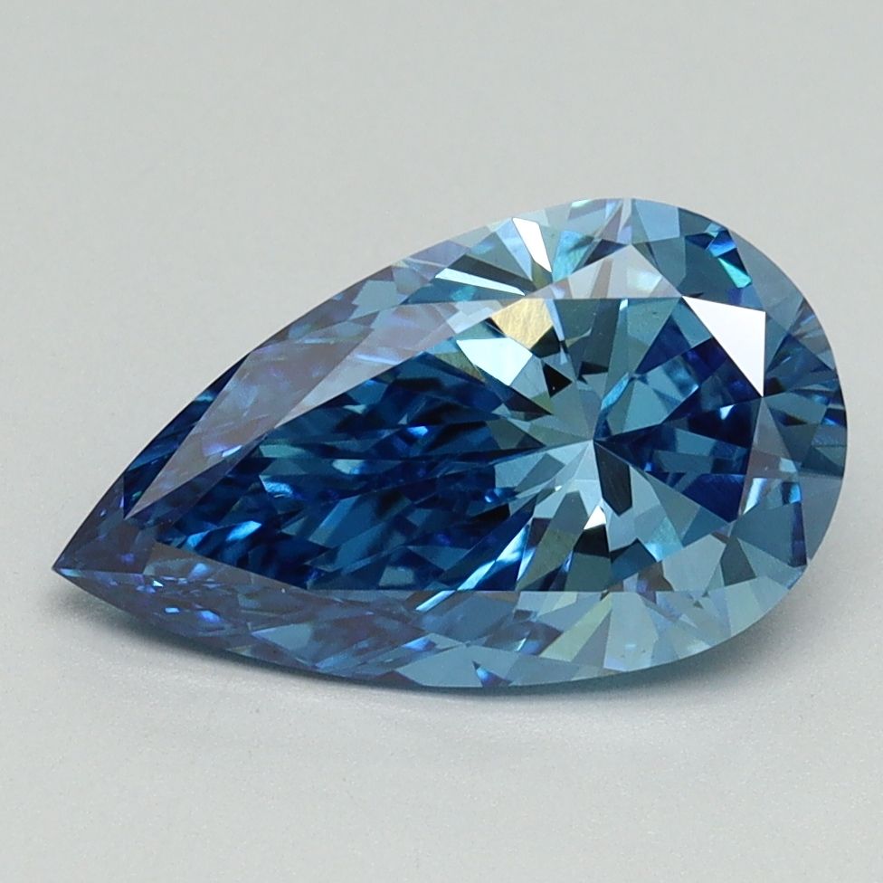 2.06 Carat Pear Cut Fancy Blue