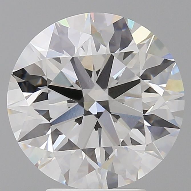 4.44 Carat F-VVS2 Round Lab Diamond