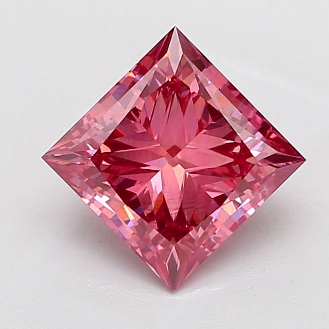 3.52 Carat Princess Cut Fancy Pink