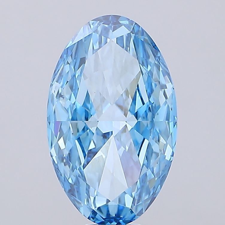 15.07 Carat Oval Cut Fancy Blue