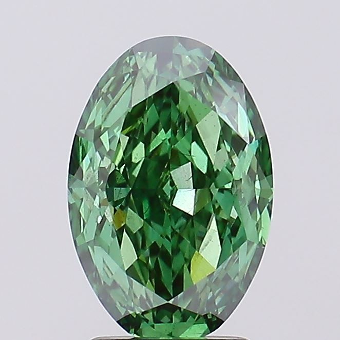 2.22 Carat Oval Cut Fancy Green