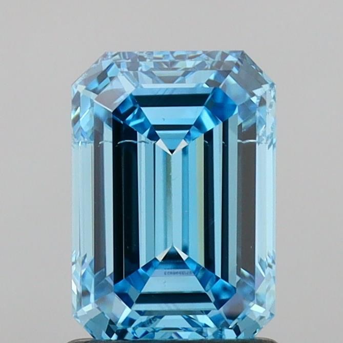 1.41 Carat Emerald Cut Fancy Blue