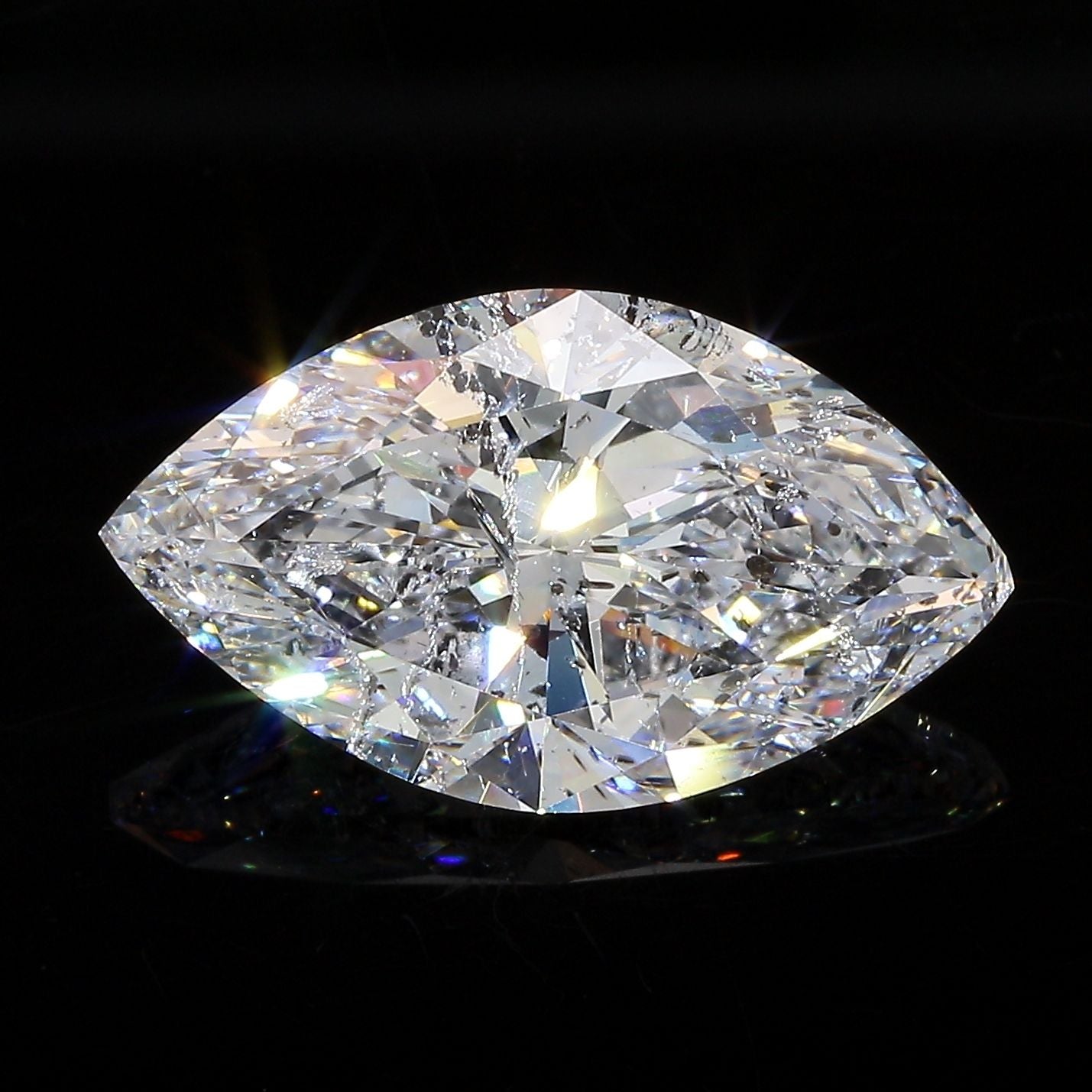 6.08 Carat F-I1 Marquise Cut Diamond