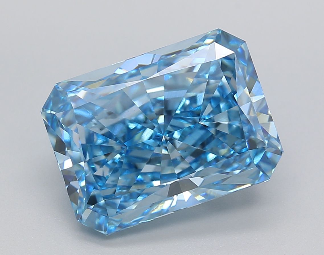 5.25 Carat Radiant Cut Fancy Blue