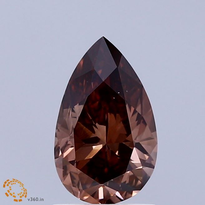 1.03 Carat Pear Cut Fancy Brown