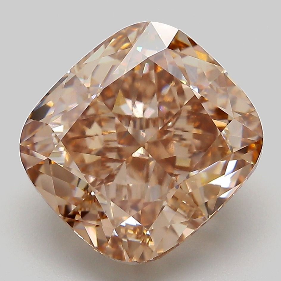 6.10 Carat Cushion Cut Fancy Brown