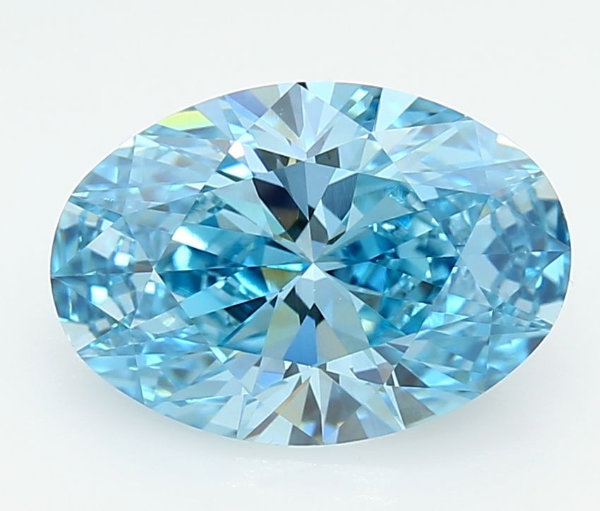 3.05 Carat Oval Cut Fancy Blue
