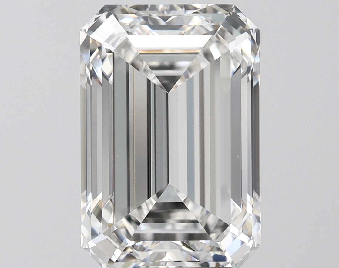 6.59 Carat F-VVS2 Emerald Lab Diamond