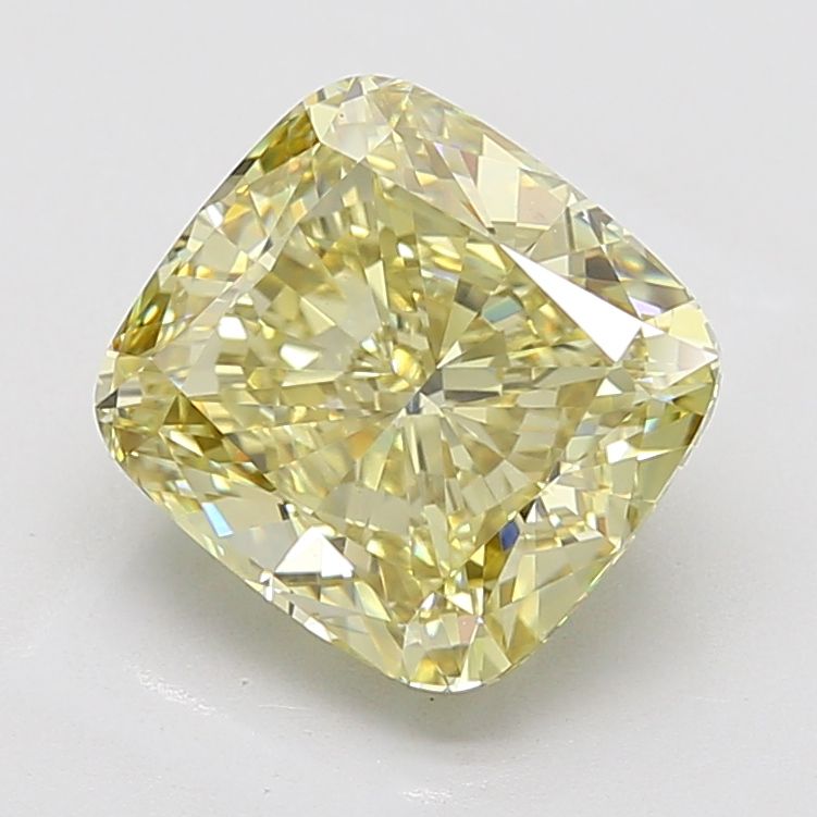 6.02 Carat Cushion Cut Fancy Yellow