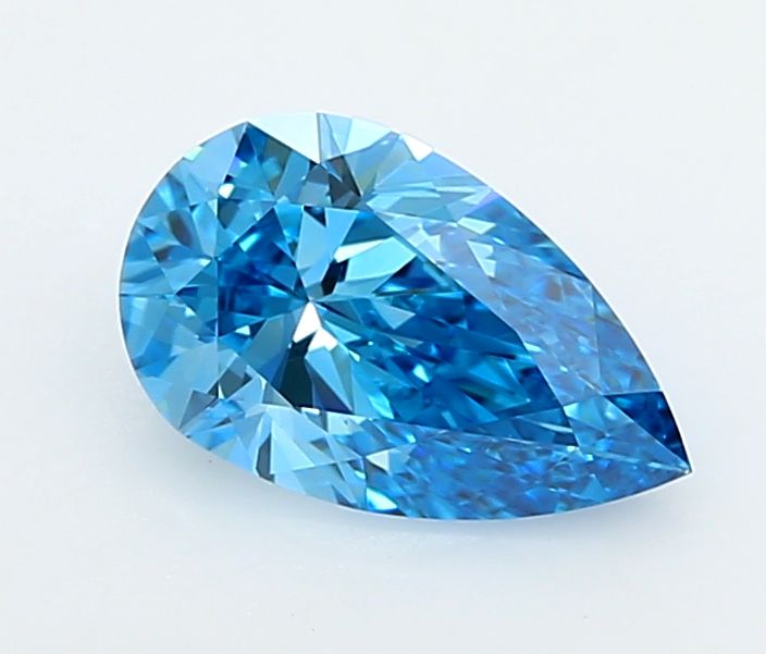 1.28 Carat Pear Cut Fancy Blue