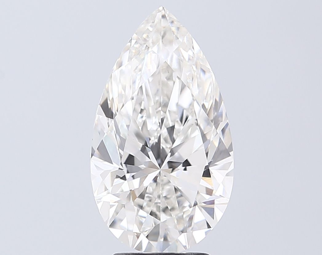 4.02 Carat F-VVS2 Pear Lab Diamond