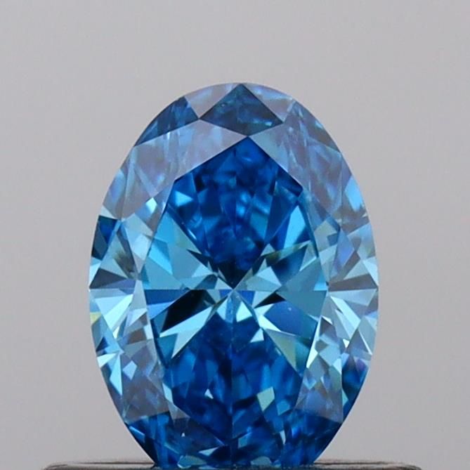 0.52 Carat Oval Cut Fancy Blue