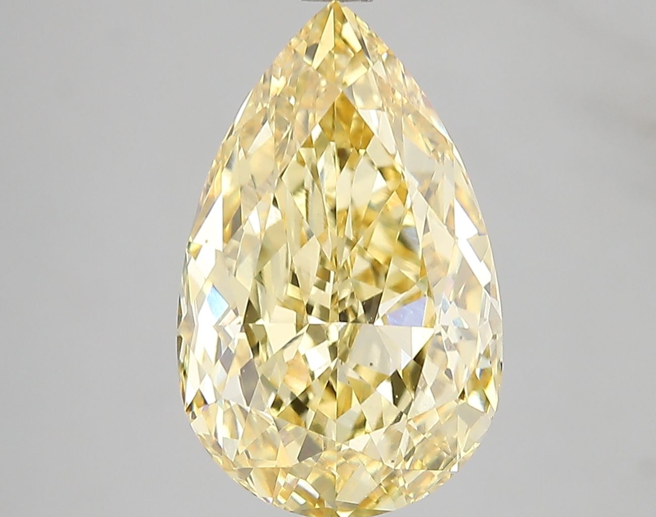 5.05 Carat Pear Cut Fancy Yellow