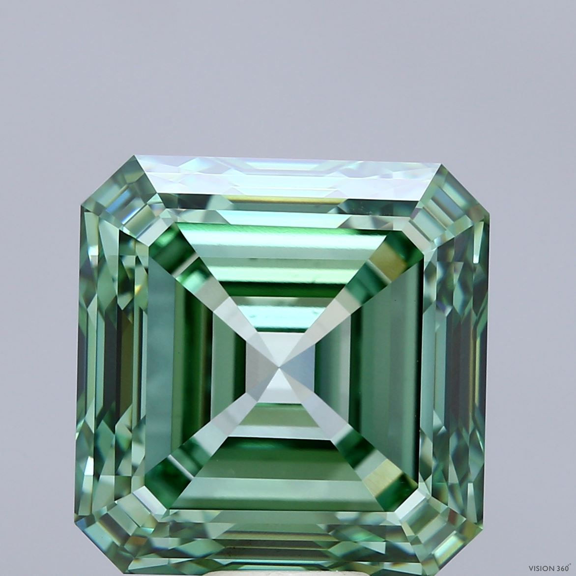15.02 Carat Asscher Cut Fancy Green