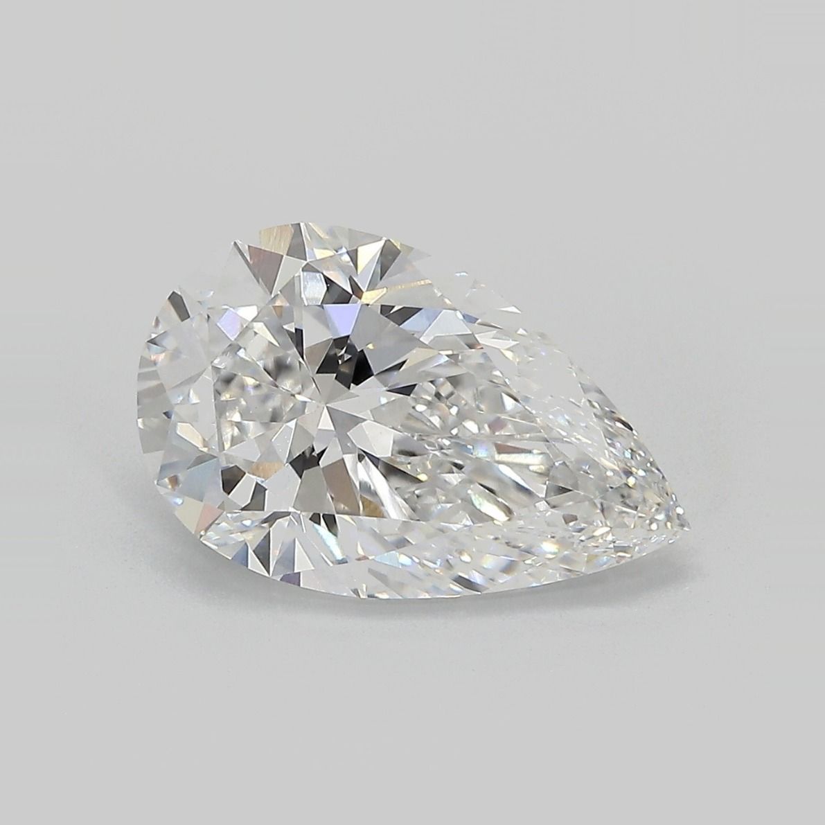 3.74 Carat D-VVS2 Pear Lab Diamond
