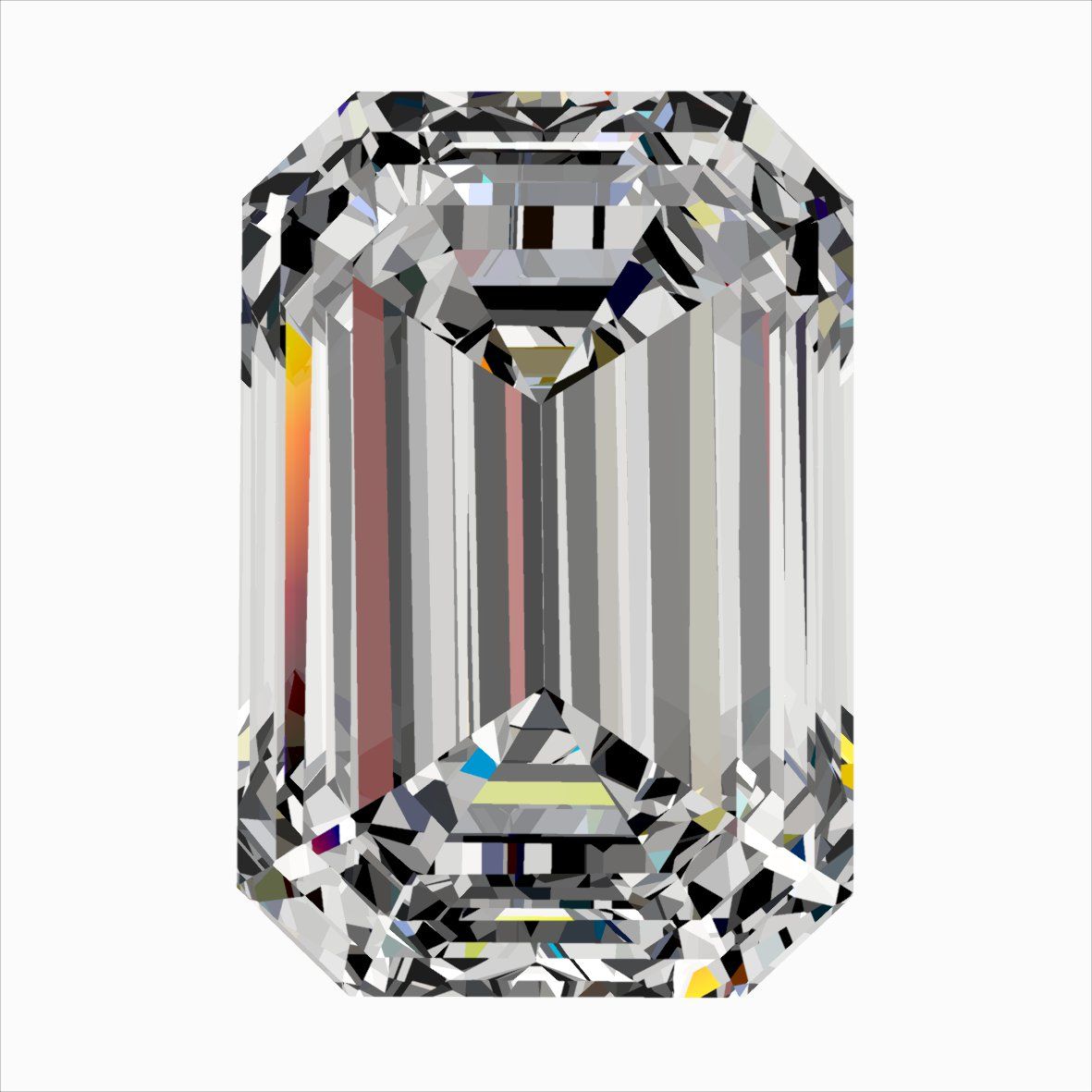 0.32 Carat J-VS1 Emerald Cut Diamond