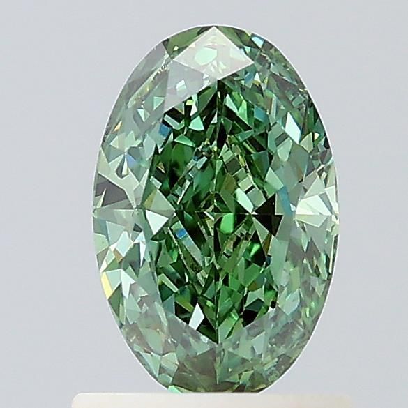 1.01 Carat Oval Cut Fancy Green