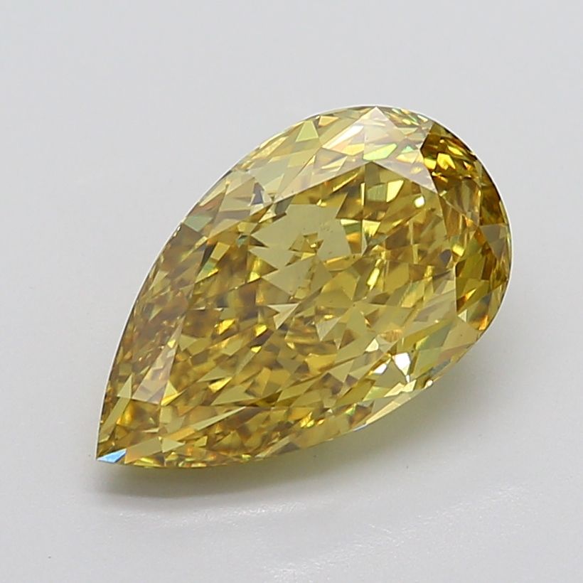 5.59 Carat Pear Cut Fancy Yellow