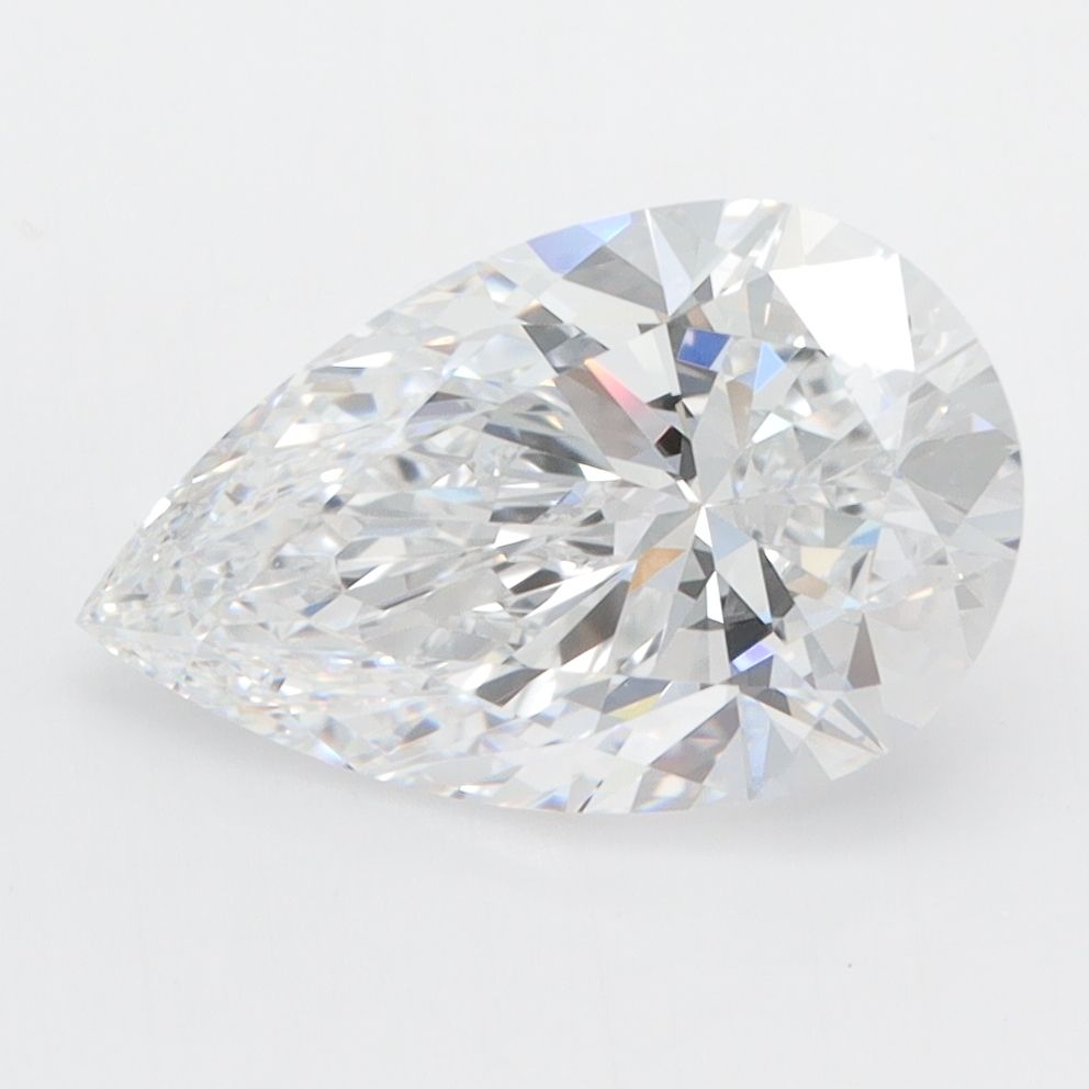 2.57 Carat D-IF Pear Lab Diamond